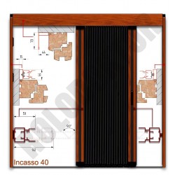 PLISSE szúnyogháló ajtó, Incasso 40