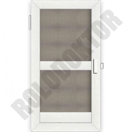 Alumínium nyíló szúnyogháló ajtó 40 x 20mm íves, "S" merevítő, rugdosó profillal