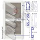 Alumínium nyíló szúnyogháló ajtó 40 x 20mm íves, "S" merevítő, rugdosó profillal