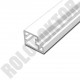 Keretprofil, műanyag 18 x 32mm extrudált FIX szúnyoghálóhoz
