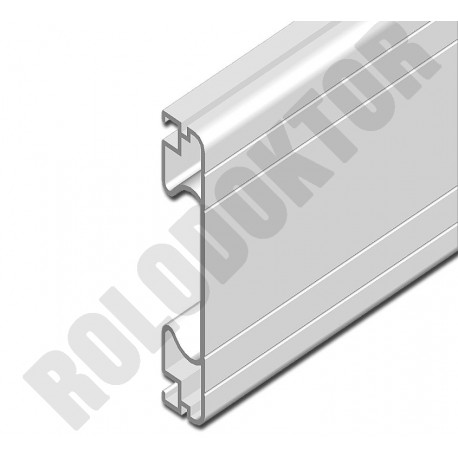 Merevítő (rugdosó) profil "C", alumínium extrudált 60 x 15mm,  ÍVES (40x20) pántos szúnyogháló ajtóhoz 