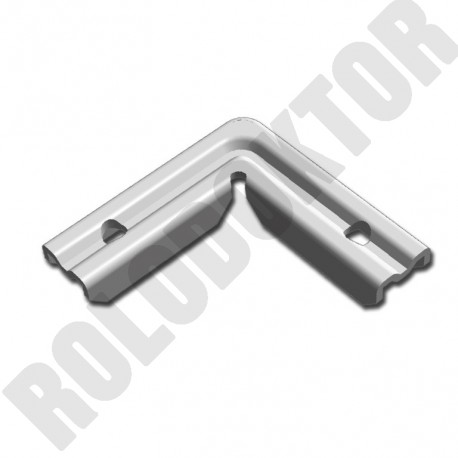 Belső (rejtett) fém SAROK, alumínium extrudált 17 x 7mm FIX szúnyoghálóhoz