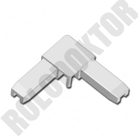 Külső műanyag SAROK, alumínium extrudált 17 x 7mm FIX szúnyoghálóhoz