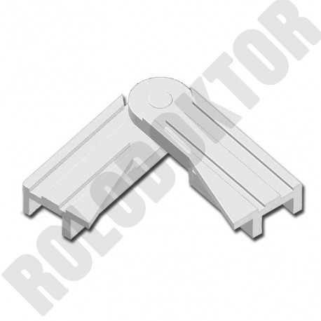 Belső (rejtett) műanyag univerzális SAROK, alumínium extrudált 26 x 11mm FIX szúnyoghálóhoz