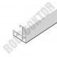 Rolós szúnyoghálóhoz műanyag extrudált nyitott FIX AKASZTÓ profil 22 x 22 mm