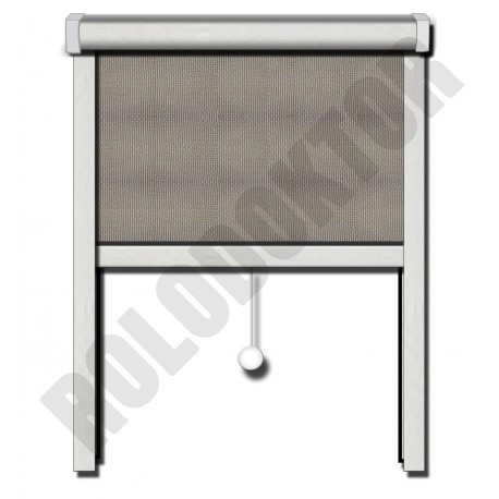 Rolós szúnyogháló "KLIK-KLAKK" alumínium "ÍVES" tokkal, UNI hálóakasztóval klik-klakkal